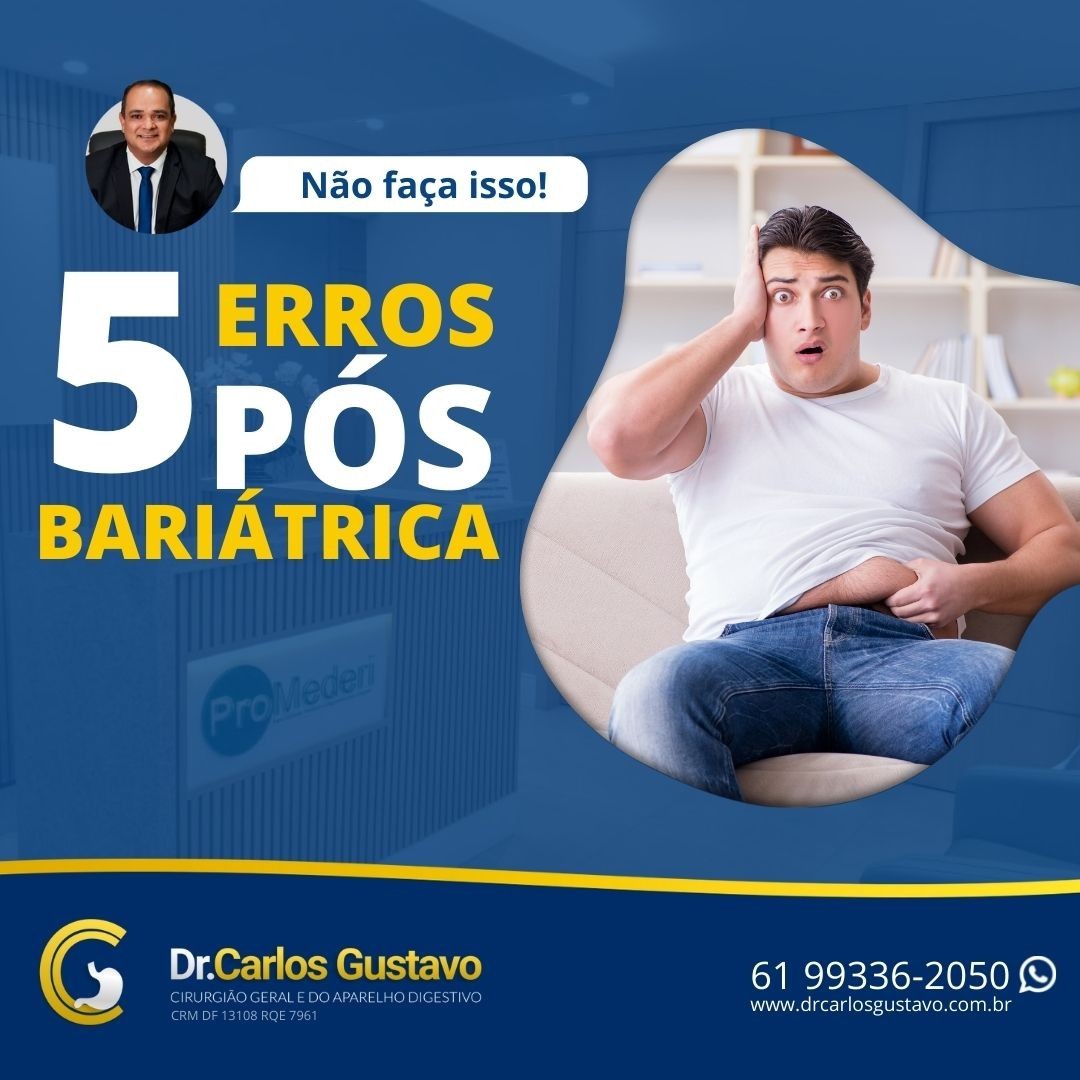 5 erros pós cirurgia bariátrica